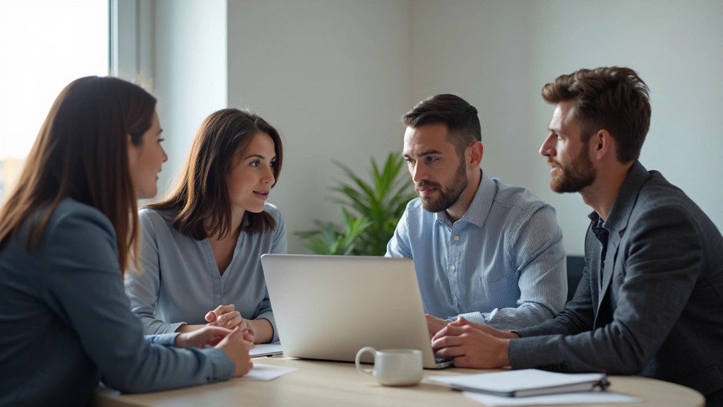 Профессиональная команда обсуждает проект за столом переговоров